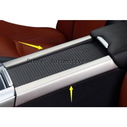 Interior Console Water Cup Holder Frame Trim Cover 2pcs For VOLVO V60 S60 2012-2017
