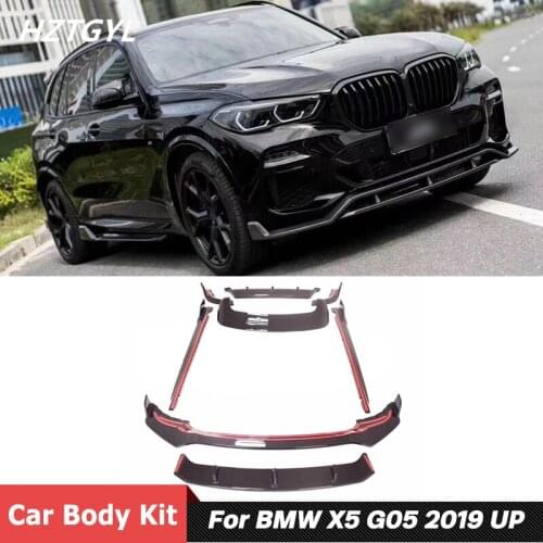 Carbon Fiber Or ABS Material Front Bumper Lip Rear Diffuser Side Skirts Extensions Rear Spoiler For BMW X5 G05 2019 Up