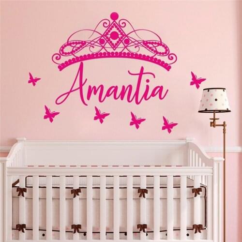Wall sticker Princess Personalised Cinderela Rapunzel Vinyl Girl decals Baby Bedroom Kids Girls Boys Teenager Room decals HY314