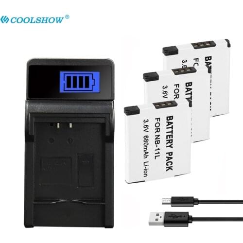 NB-11L NB 11L Camera Battery for Canon A2600 A2300 IS A2400 A3500 A4000IS IXUS 125 132 140 240 245 265 155 HS 680mAh Battrie
