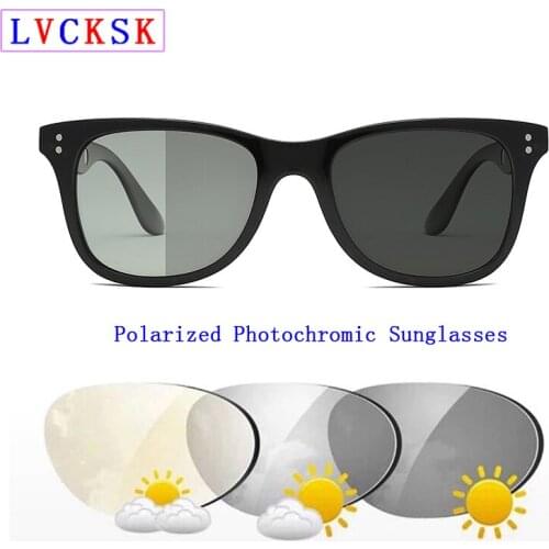 New Fashion Men Photochromic Polarized Sunglasses UV400 Magnet Black Driving Sunglasses Retro Spectacles Send With Case N5
