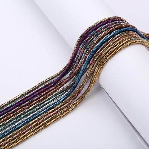 4x1/6x2mm Wholesale round Multicolor Hematite Loose Beads for Jewelry Making Natural Stone Bead Diy Necklace bracelets