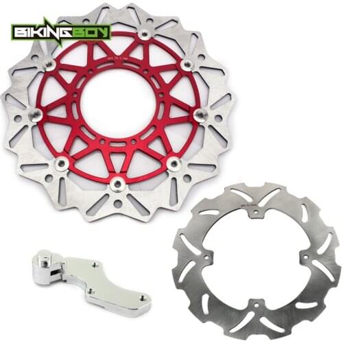 BIKINGBOY 320mm Front Rear Brake Discs Disks Rotors Bracket CR 125 250 R E 04-08 CRF 250 450 R 04-14 13 12 CRF 250 450 X 04-17