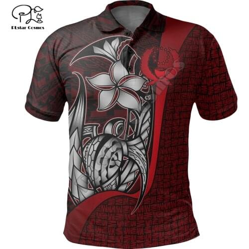PLstar Cosmos Pohnpei Polynesian Culture Tribe Art Island Tattoo 3DPrint Men/Women Summer Polo Shirts Streetwear Short Sleeve A9