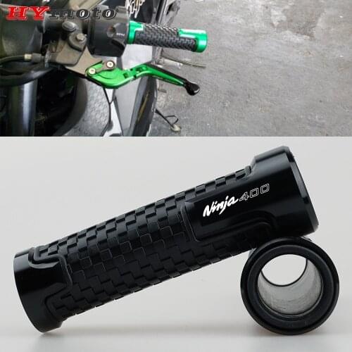 7/8'' 22MM Motorcycle CNC Handle Grips Motorbike Handlebar Grip Ends For KAWASAKI Ninja 400 Ninja400 2018 2019 2020