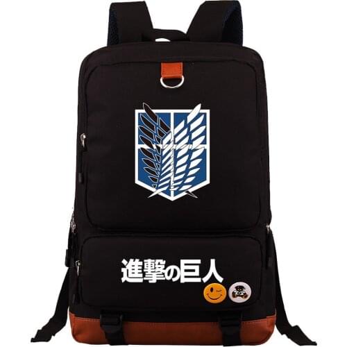 Attack on Titan Backpack Women Men Backpack Shoulder Bags Male Travel Leisure Students Laptop Backpack School Bags Boys Girls