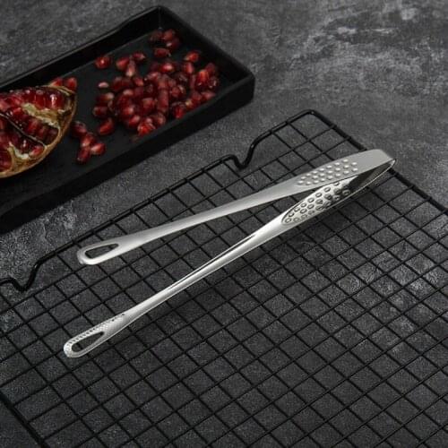 Stainless Steel Food Tongs Korean Style Barbecue Clamp Cooking Buffet Serving Kitchen Tongs Anti-heat Bread Pastry Clamp