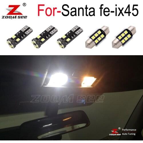 LED plate lamp + LED interior dome indoor trunk lights for Hyundai for Santafe for Santa fe ix45 2001 2006 to 2012 2020