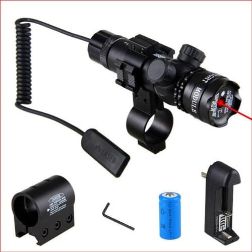 Tactical Wepon Light Green/Red Dot Scope Light Sight Mount Hunting Picatinny Rifle Scope Barrel Remote Pressure Switch