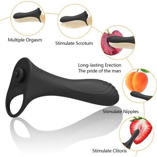 Double Penetration Vibrator Clitoral Stimulator Clit Vagina Pentrator Anal G Spot Butt Plug Vibrador for Couple