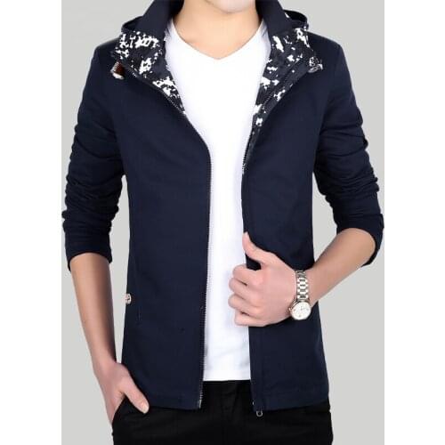 Quality High Jacket Men Spring Autumn Casual Jacket Slim Cotton Hood Mens Jackets And Coats Plus Size HJ503 s s