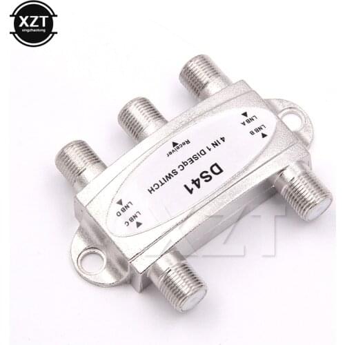 High Quality 1pcs Free TV DiSEqC Switch 4x1 DiSEqC Switch satellite antenna flat LNB Switch for TV Receiver