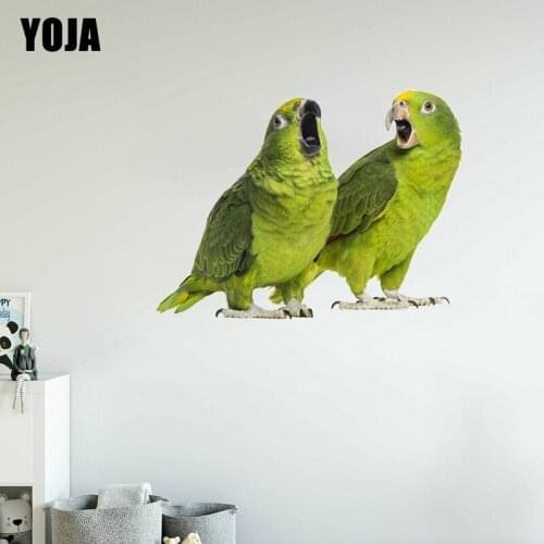 YOJA 51×38CM Funny Animal Parrot Wall Stickers Mural Funny Cartoon Home Room Decor Decals 8WS0207