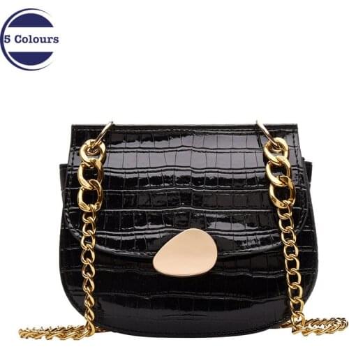 Womens Messenger Bag 2019 Brand Female Texture Crossbody Stone Texture Chain Shoulder Bag Luxury Designer Popular Fashion Lady