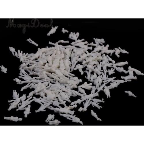 1:200 &1:100 Scale Model Train People Figures TT Architecture Model Station Platform Scenery White Unpainted Figures People
