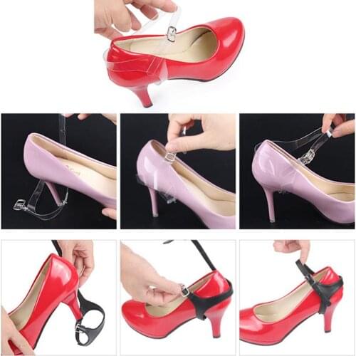 1 Pair high heels Beam strap Shoes Accessories Invisible Silicone Transparent Straps Anti-slip Locking Straps Woman Shoelaces