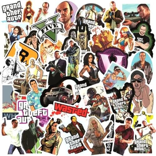 10/30/50pcs/pack GTA5 Hot Role Playing Action Games Graffiti Stickers For Motorcycle Notebook Computer Car Guitar Refrigerator