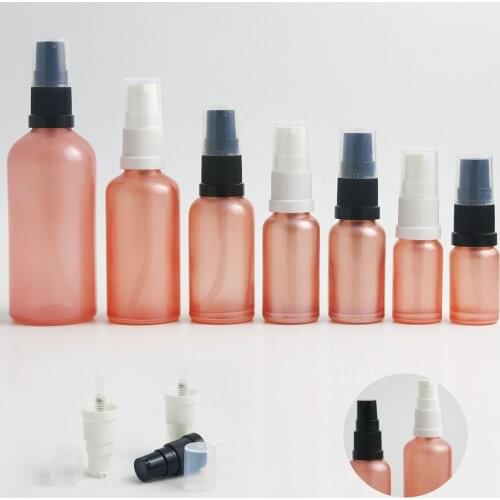 10pcs Pink Glass Spray Bottle Refillable Atomiser Container for Essential Oils Perfume 5ml 10ml 15ml 20ml 30ml 50ml 100ml