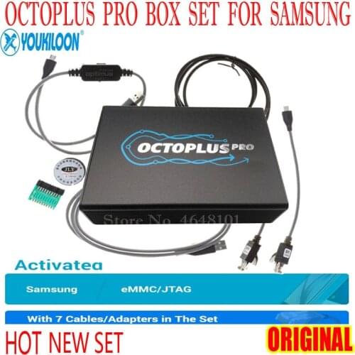 NEW Original Octoplus Pro Box with 7 in 1 Cable/Adapter Set for Samsung(Activated for Samsung + eMMC/JTAG)