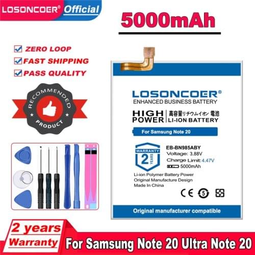 5000mAh EB-BN985ABY Battery For Samsung NOTE 20 Ultra Mobile Phone Battery For Samsung Note 20 Ultra Note20 Ultra Batteries