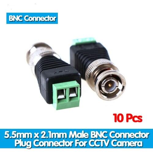 2017 Hot sales ,NINIVISION CCTV Accessories 10Pcs/lot Coaxial Coax BNC Connector Coax BNC Twist for CCTV Camera System