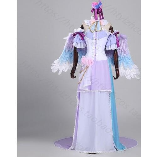 Anime! Love live! Tojo Nozomi March White Valentines Day Angel Awakening Lolita Dress Uniform Cosplay Costume Free Shipping