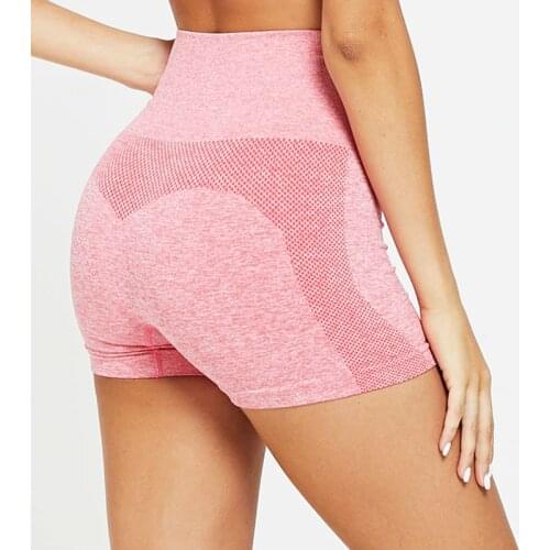 Seamless Sport Fitness Sets Women Tummy Control Training Gym Shorts Racerback Push Up Yoga Sports Bras with Padded