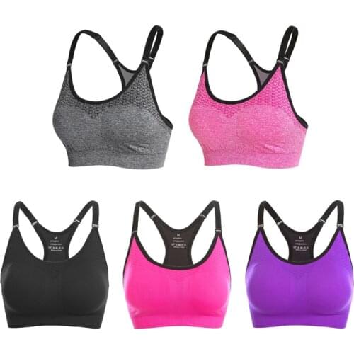 Women Seamless Sports Bra High Impact Sexy Fashion Ladies Summer Wireless Padded Workout Fitness Sports Underwear