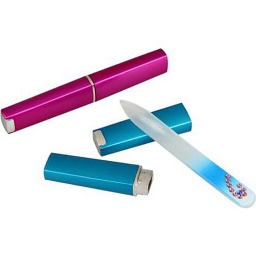 Girls Ladies File Manicure Device Tool Hot Durable Crystal Glass Nail Art Buffer Files Pro Women