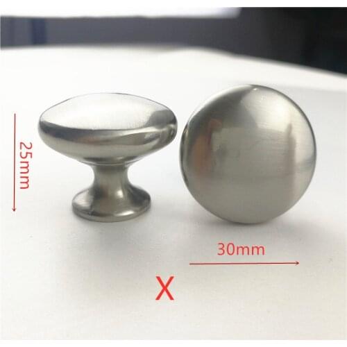 Diameter 30mm Satin Nickel pull Knobs Cabinet Hardware Pull Handle -X