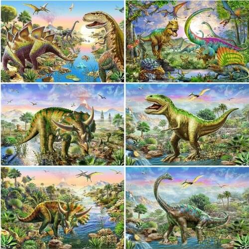 EverShine Diamond Embroidery Dinosaur Diamond Painting Cartoon Picture Of Rhinestones Mosaic Art Bead Picture Kits Wall Decor