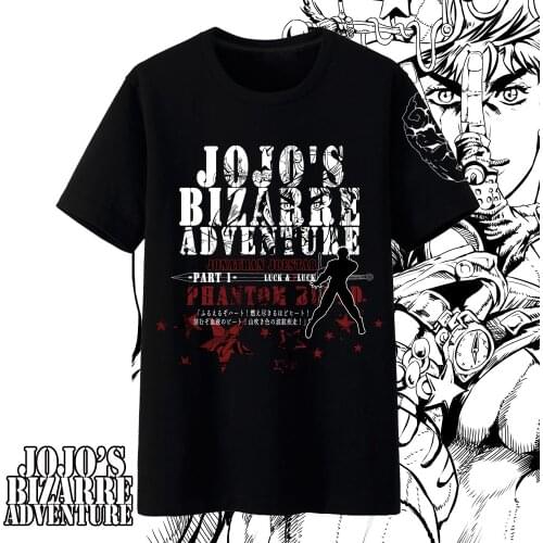 New JoJos Bizarre Adventure T-shirt Anime Joseph Joestar Jonathan Joestar Men t shirt Cotton Summer Loose women Tees tops