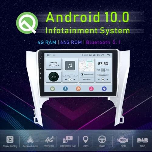 JSTMAX 10.2" Android 10.0 Car GPS Player For Toyota Camry 2012 2013 2014 Auto Stereo Multimedia Player