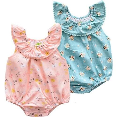 Summer Baby Girl Rompers Floral Girl Clothing Sets Cute Spring Princess Newborn Baby Clothes For 3-12M Kids Baby Outfits Clothes