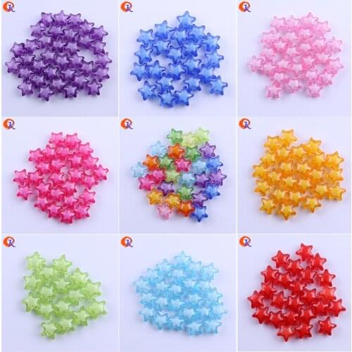 Fashion Handmade Beaded Jewelry 150pcs/lot 19mm Mix Colors Cute Star Bead In Bead For Holiday Decoration Accessory CD-ASBIB-19MM