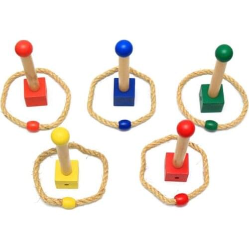 Ring Toss Game Set - Outdoor Kids Toy- Easy to Assemble - Fun Family Y4UD