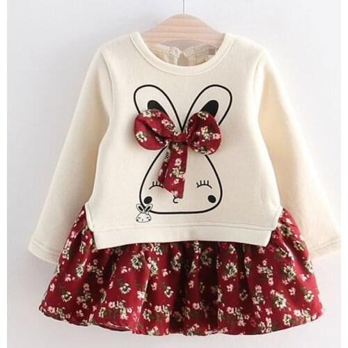 Girls Dress Spring Autumn Flower Princess Dress Brand Girls Clothes Children Clothing Cute Animal Style Girls Dresses