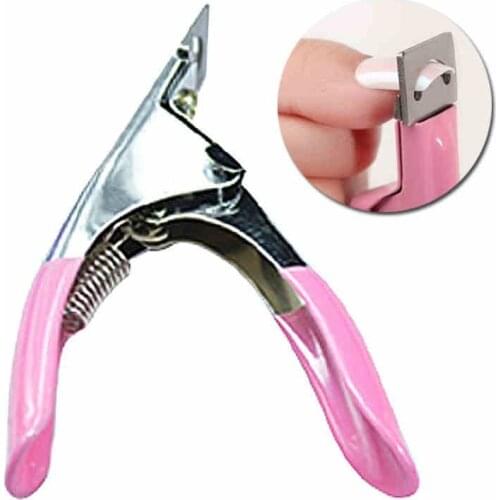 Professional Nail Clipper Stainless Steel U Word False Tips Edge Cutter Manicure Nail Art Tools