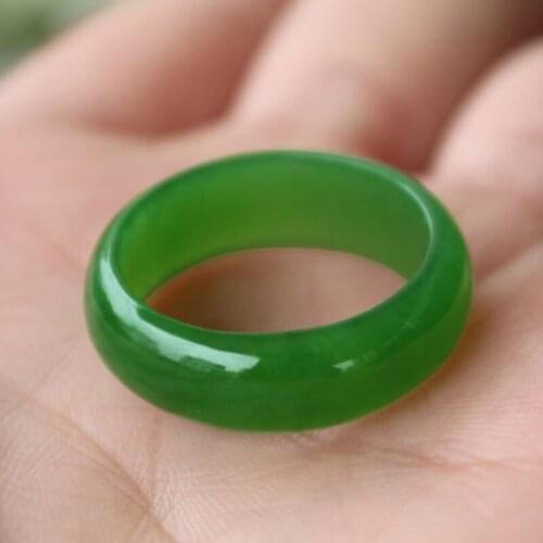 Drop Shipping Womens Fine Jewerly High Quality Green Hetian Jades Finger Ring Gift for Womens Fashion Jewelry