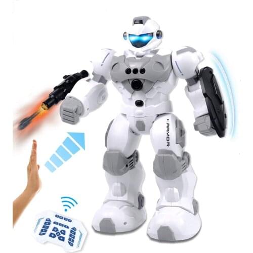 Robot Dance Intelligent Programmable Mechanical Music RC Robot Gesture Sensor Shooting Robo RC Toys For Children Gift CT0089