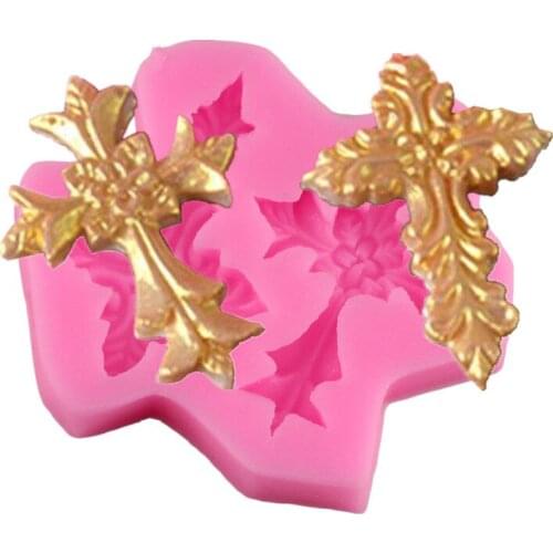 Silicone Cake Mold Cross Flower Chocolate Mold Leaf Mold Fondant Mold