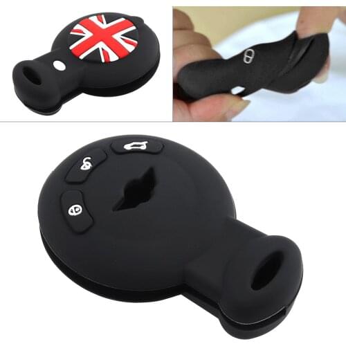 3 Buttons Silicone Smart Remote Car Key Case Protector Holder Keyless Entry Transmitter Key Case for BMW Mini Cooper 2007-2014