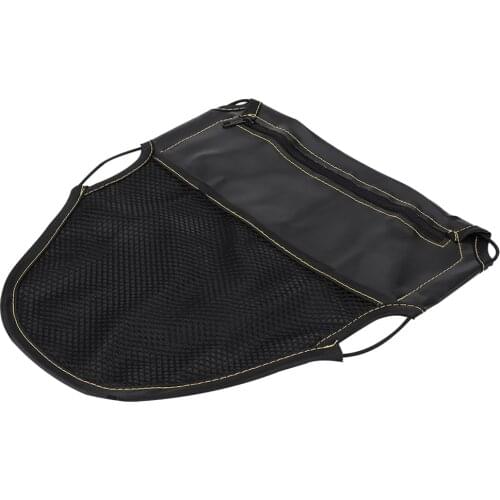 PU Leather Motorcycle Scooter Seat Bag Scooter Under Seat Storage Pouch Bag Dual Pockets Organizer for Wallets Documents Cards