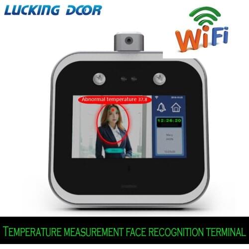 5 inch Touch Screen wifi Temperature measurement face recognition terminal Employee Time attendance face dynamic access control