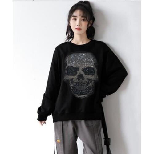 Young girls Diamond stone hoodies 2021 new collage girls plus size winter sweatshirt women oversized 3XL