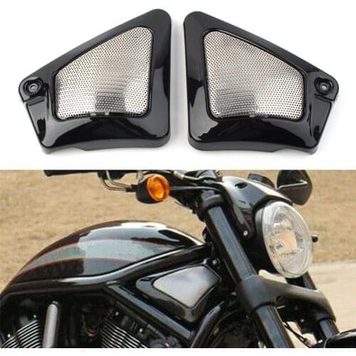 1Pair Motorcycle Black Frame Neck Side Cover Guard Left + Right For Harley V-Rod VRSCD VRSCDX VRSCA VRSCB
