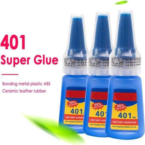 1 pc Multifunctional 401 Mighty Instant Adhesive Glue 20g Super Strong Glue Suit For PVC Plastic Leather Ceramic Wood Products