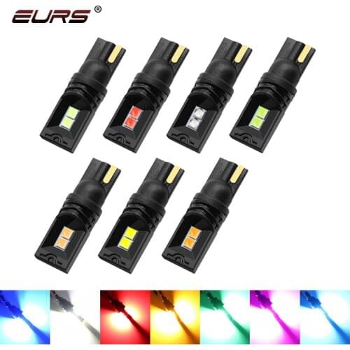 1pcs T10 W5W WY5W 3030 Super Bright LED Car Interior Reading Dome Lights Auto Parking Lamp Wedge Tail Side Bulb white Red Amber