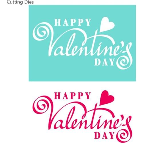 2021 Happy Valentine Day Self-Adhesive Silk Screen Printing Stencil Mesh Transfers For T-Shirt Pillows Home Decoration 5x7"