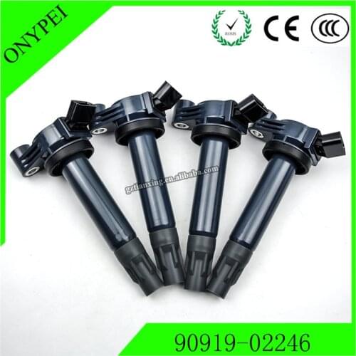 4 PCS Car Styling Ignition Coil 90919-02246 Fjit Toyota Highlander Lexus ES330 90919 02246 9091902246